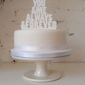 You and me always forever, decoración de pastel