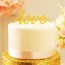 Cake topper love glitter