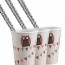 Vasos de papel con buhos