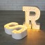 Letras SR luminosas