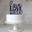 Cake topper Love love me do, decoración de pasteles