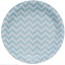 Plato de papel chevron azul celeste