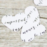 Confetti corazón palabras