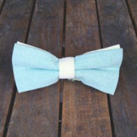 Pajarita verde mint y amarilla